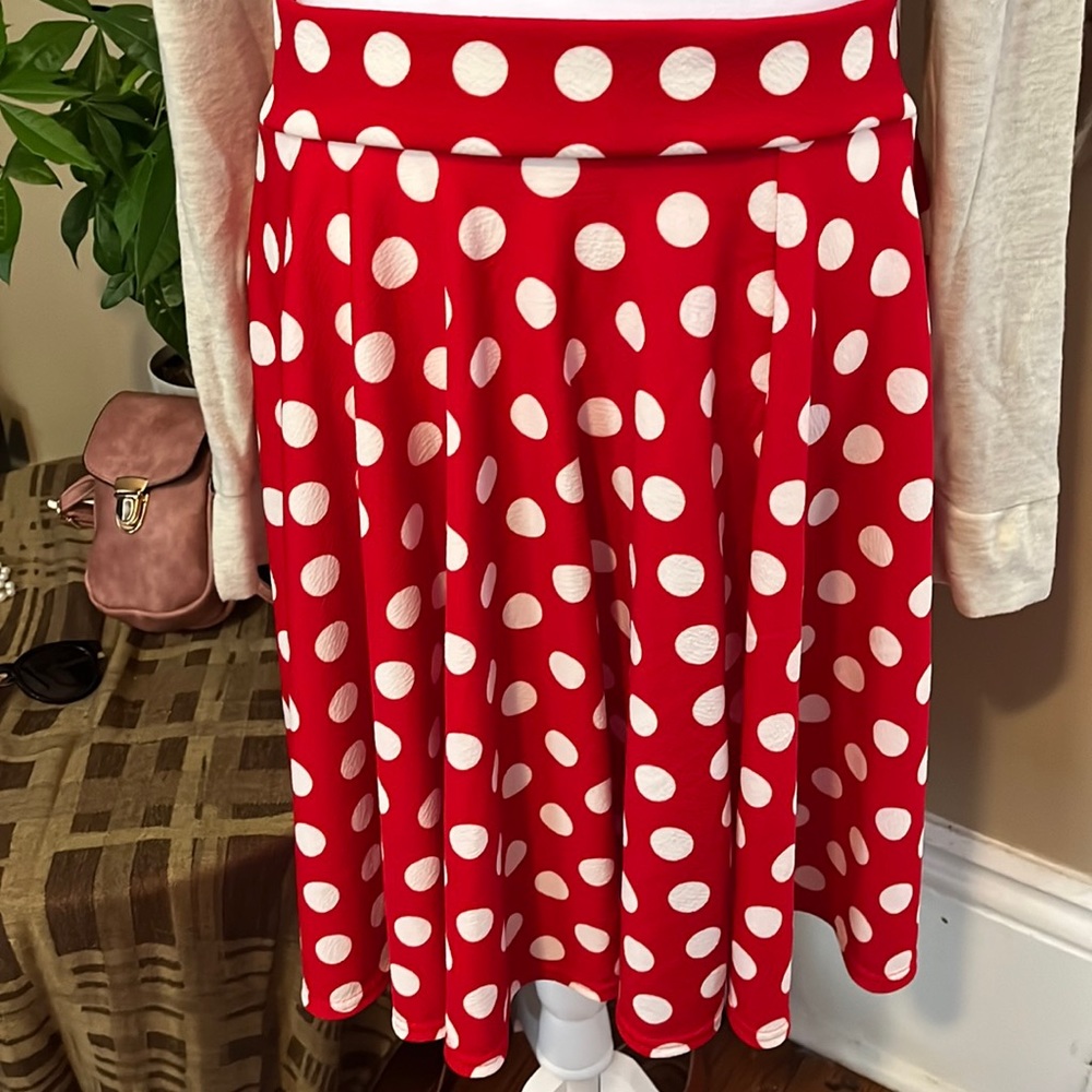 Urban Coco. Polkadot midi skirt.